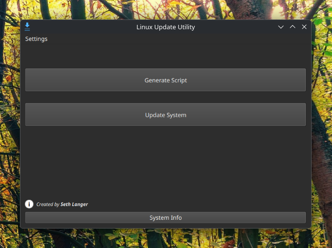 Utility screenshot